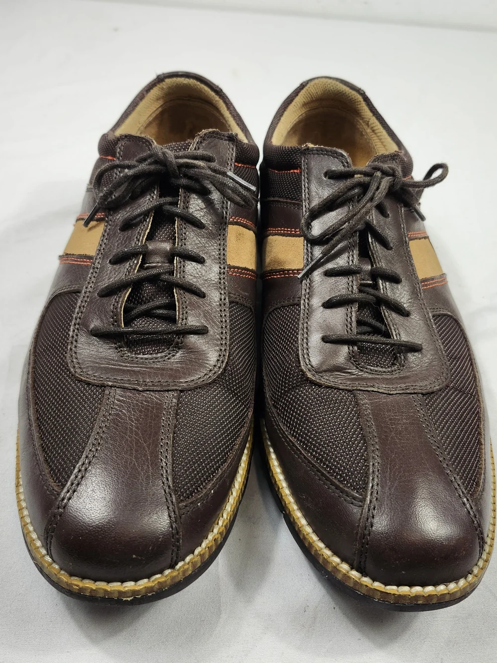 Cole Haan Men's 10 M Dark Brown and Tan Athletic Lace-Up Sneakers